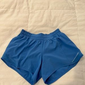 Lululemon light blue Hotty hot shorts… size 4… four inch length… low rise